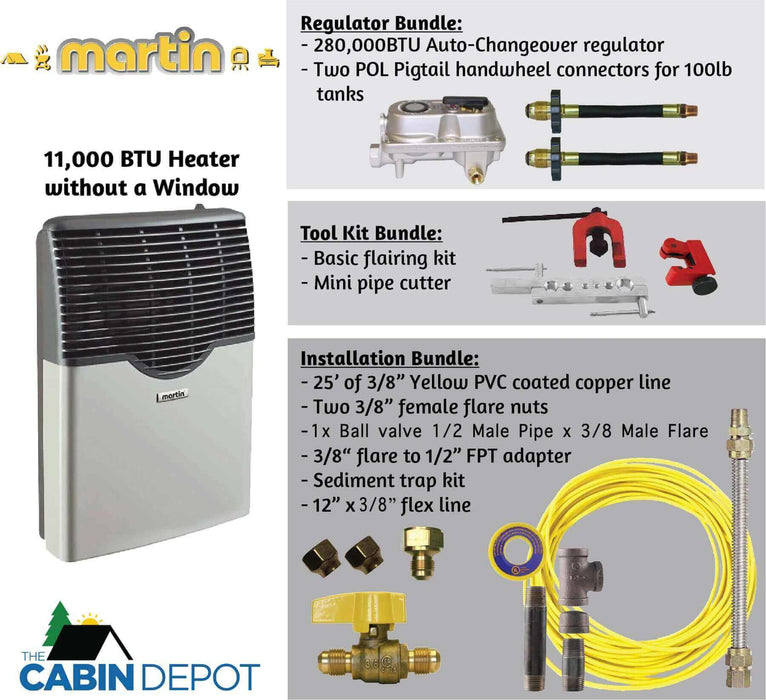 Martin 11,000 BTU Direct Vent Propane Heater MDV12P - Uncategorized by Bismar