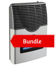 Martin 11,000 BTU Direct Vent Propane Heater Bundle from Cabin Depot for off-grid heating