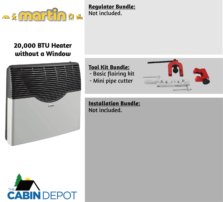 Martin 20,000 BTU Direct Vent Propane Heater MDV20P - Uncategorized by Bismar