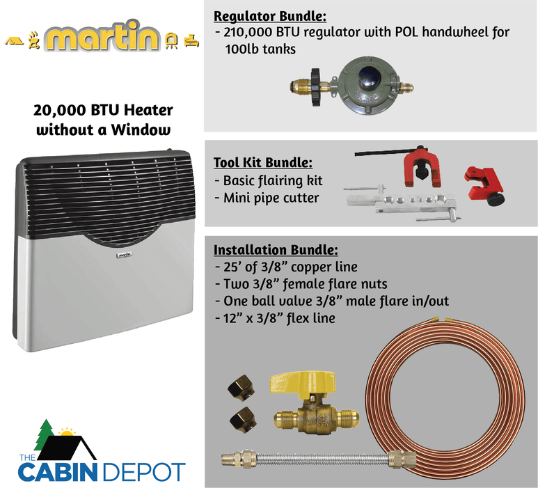 Martin 20,000 BTU Direct Vent Propane Heater MDV20P - Uncategorized by Bismar