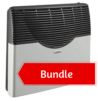 Martin 20,000 BTU Direct Vent Propane Heater Bundle from Cabin Depot
