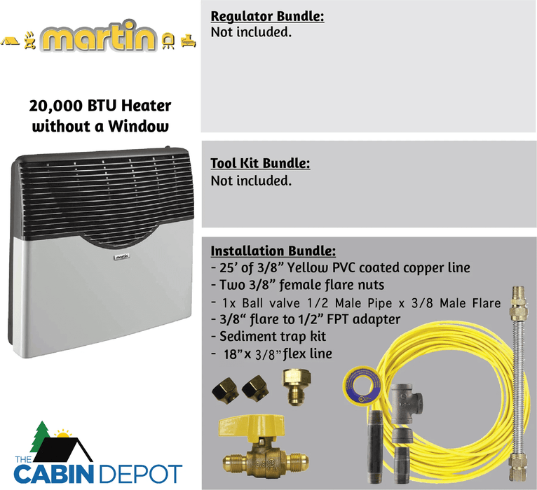 Martin 20,000 BTU Direct Vent Propane Heater MDV20P - Uncategorized by Bismar