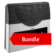 Martin 20,000 BTU Direct Vent Propane Heater Bundle by Cabin Depot, CSA Certified, perfect for off-grid use, free Canada shipping.