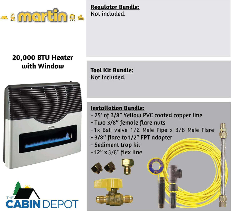 Martin 20,000 BTU Direct Vent Propane Heater MDV20VP - Uncategorized by Bismar