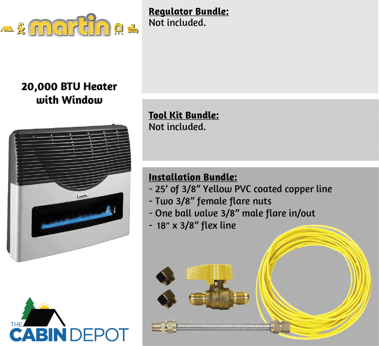 Martin 20,000 BTU Direct Vent Propane Heater MDV20VP - Uncategorized by Bismar