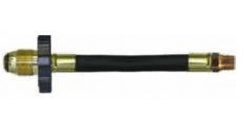 Martin 24" 1/4 Inverted x MPT Pigtail POL Handwheel for 100lb propane tanks, available at Cabin Depot.