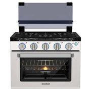 Camplux 3 Burner Gas Cooktop Range With Oven in Stainless Steel from Cabin Depot - Spacious 1.27 cu ft, LED knobs, CSA certified.