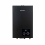 Camplux 10L tankless water heater for cabins, indoor use, natural gas, 2.64 GPM, available at Cabin Depot.