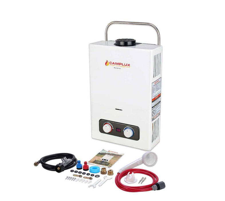 Camplux 6L 1.58 GPM Propane Outdoor Portable Tankless Water Heater - White - by Camplux