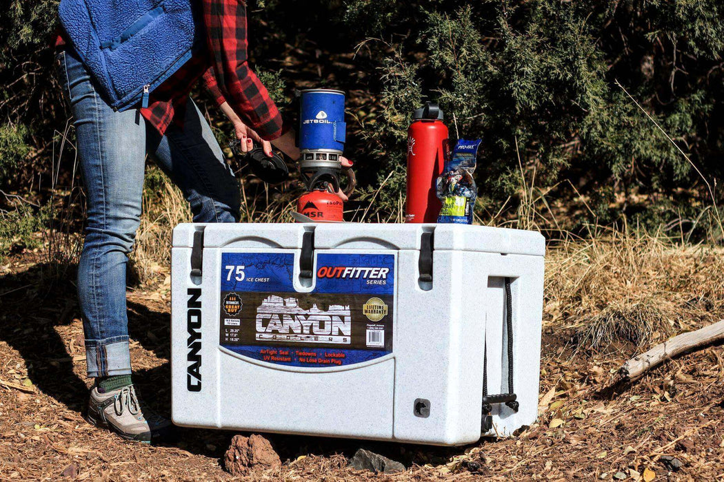 Canyon Coolers 75QT (71L) Outfitter Cooler - White Marble - by Canyon Coolers