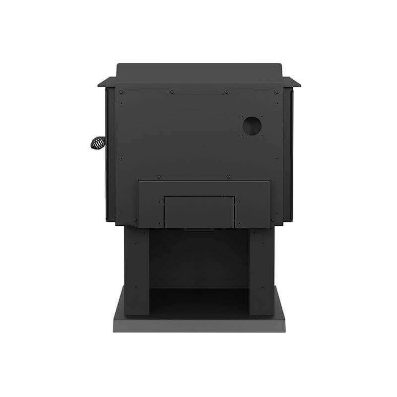 Century FW2800 Wood Stove for cabins from Cabin Depot, featuring stainless steel heat protector and cast iron door, free shipping available.