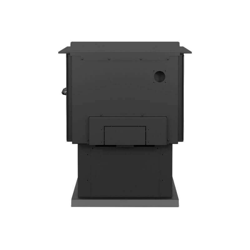 Century FW2900 Wood Stove with stainless heat protector, sold by Cabin Depot with free shipping. Ideal for mobile home installation.