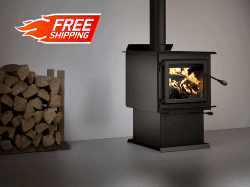 Century FW3200 Wood Stove with free shipping, featuring a high-efficiency, 2020 EPA certified design on a freestanding pedestal.