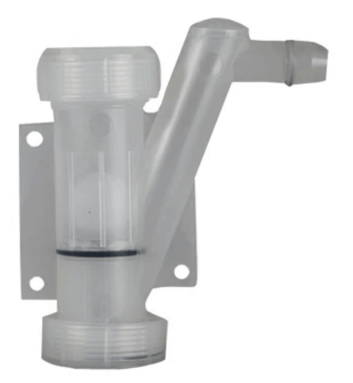 Cinderella Ball Valve Siphon for Cabin Depot ventilation in the condensation trap. Ideal for interior installation.