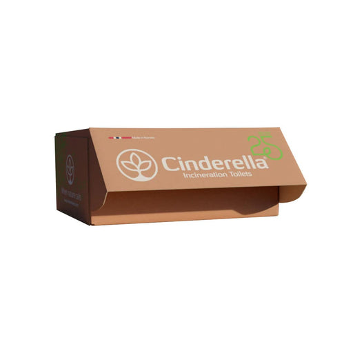 Cinderella Comfort Ventilation Kit Box 2 for Incineration Toilets, available at Cabin Depot, featuring UV-stabilized flue pipes.