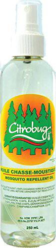 Citrobug 250ml natural mosquito repellent, essential oils, hypo-allergenic, eco-friendly, available at Cabin Depot.