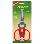 Coghlans 12-In-1 Scissor Multi-Tool for Camping - Knife, Screwdriver, Bottle Opener, and More - Available at Cabin Depot