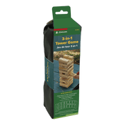 Coghlans 3-in-1 Tower Game package for dominoes, matching, and tower play from Cabin Depot.