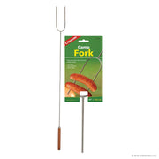 Coghlans Camp Fork, chrome-plated and wooden handle, available at Cabin Depot. Perfect for marshmallow roasting and camping.
