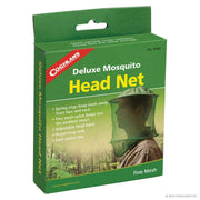 Coghlans Deluxe Mosquito Head Net packaging, fine mesh, cotton top, adjustable headband, available at Cabin Depot.