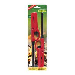 Coghlans Disposable Lighters 2 Pack from Cabin Depot featuring piezoelectric ignition, adjustable flame, and child-resistant design.