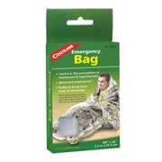 Coghlans Emergency Bag from Cabin Depot, provides wind and rain shelter, retains body heat, treats hypothermia, size 84x36 inches
