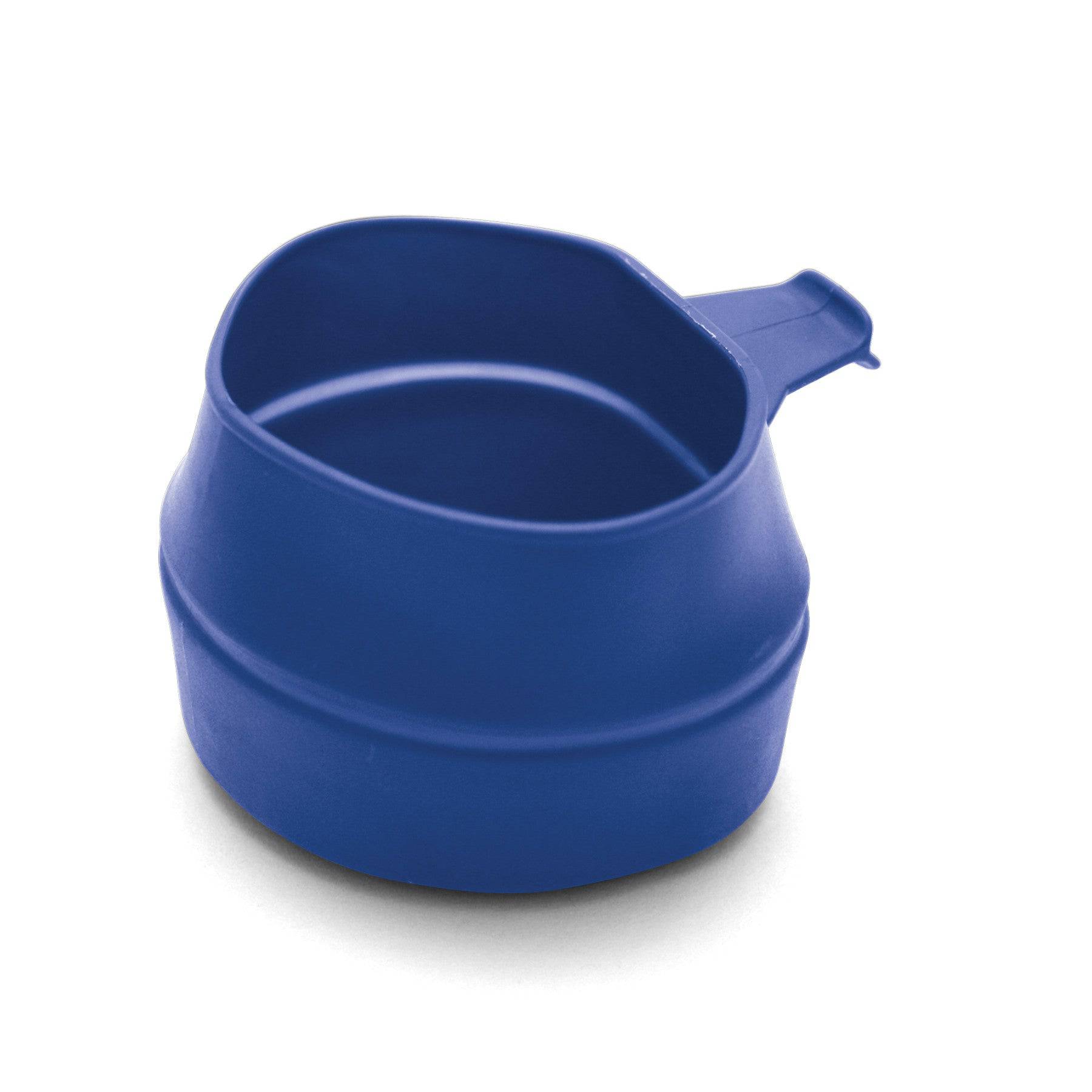 Durable Coghlans Fold-A-Cup in blue, crushproof plastic, 7 fl oz capacity, lightweight, perfect for camping by Cabin Depot.