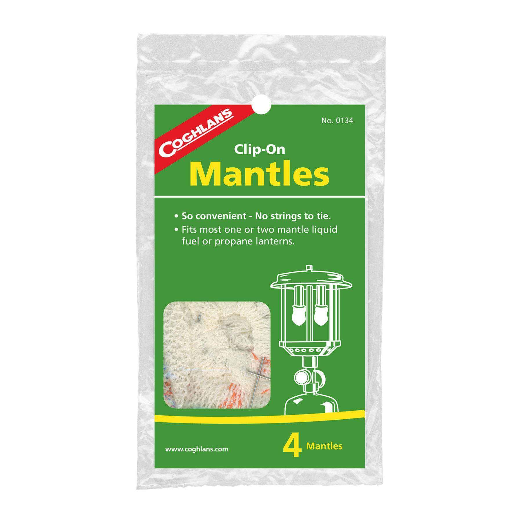 Coghlans Clip-On Mantles 4 Pack for Coleman Lanterns available at Cabin Depot