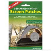 Coghlans Screen Patch 3 Pack - Easy self-adhesive repair for nylon, metal, fiberglass screens. Available at Cabin Depot.
