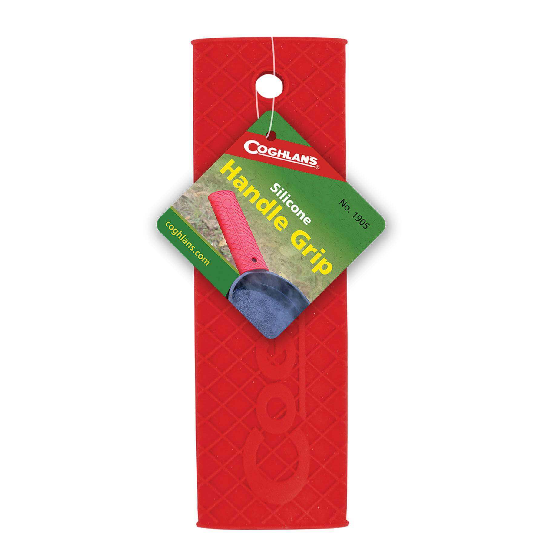 Coghlans Silicone Handle Grip for pots, heat resistant to 204°C, perfect for RV and kitchen use, available at Cabin Depot.