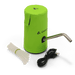 Coghlan's USB-charged electric water pump with spout, green cover, and charging cable for cooler jugs.