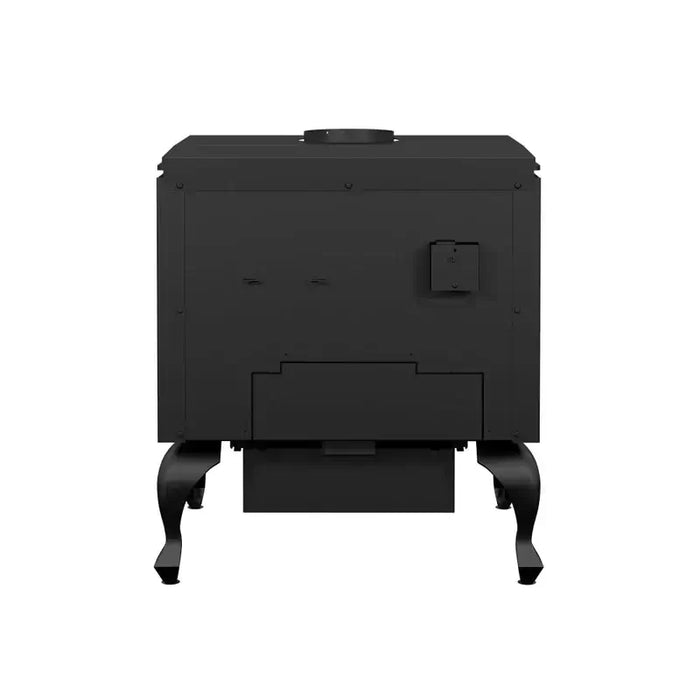 Drolet Escape 1800 wood stove on legs, EPA certified, heavy-duty steel, Canadian-made, mobile home installation compatible