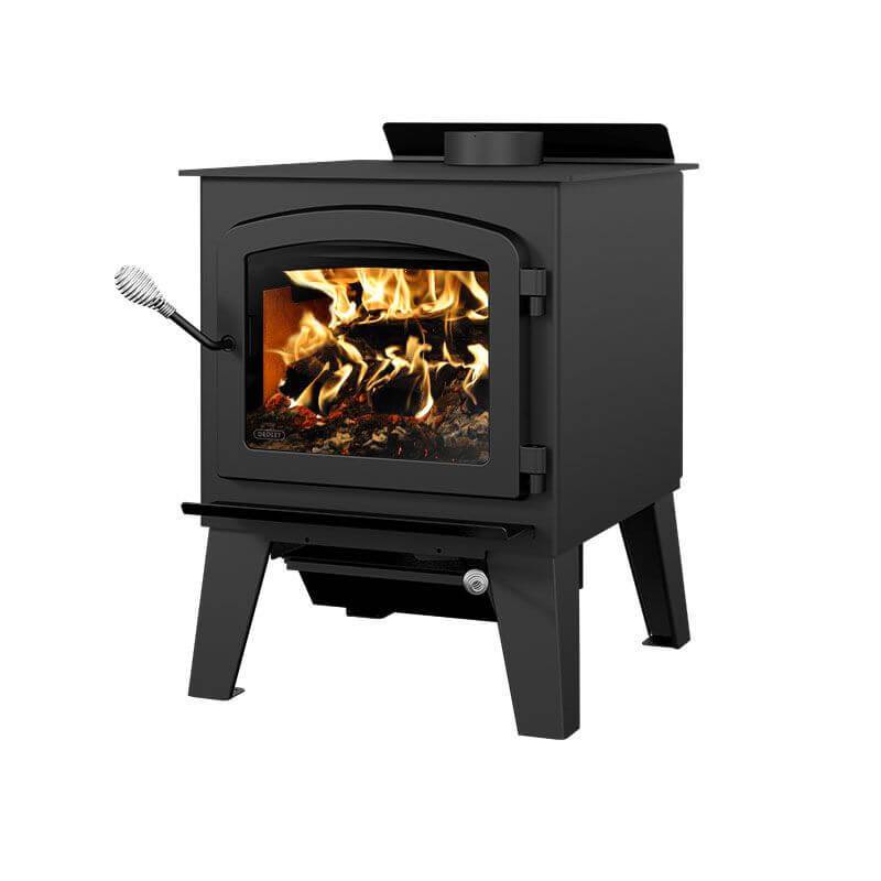 Drolet Austal III Wood Stove with free shipping from Cabin Depot, eco-friendly heating solution for up to 2,300 ft², efficient 90,000 BTU.
