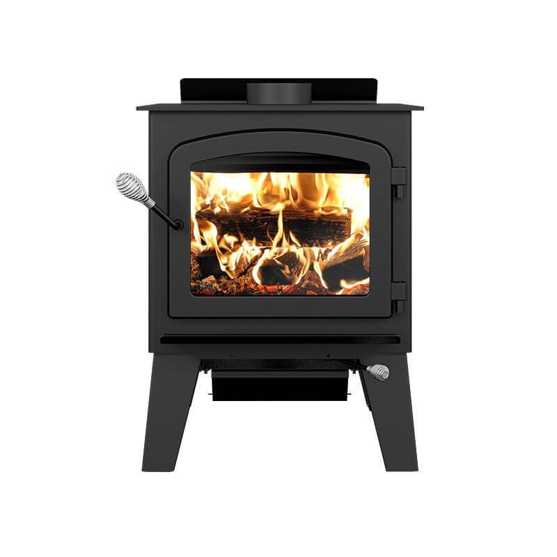 Drolet Austal III wood stove by Cabin Depot, eco-friendly heating up to 2,300 ft², 90,000 BTU/h, free shipping available