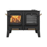Drolet Chic-Choc Cook Stove with oven, perfect for cabins. Available at Cabin Depot with free shipping. Enhance family gatherings today.
