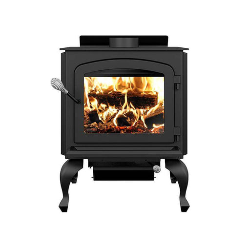 Drolet Legend III Wood Stove With Blower, efficient heating for spaces up to 2,300 ft², eco-friendly with 0.95 g/h emissions.