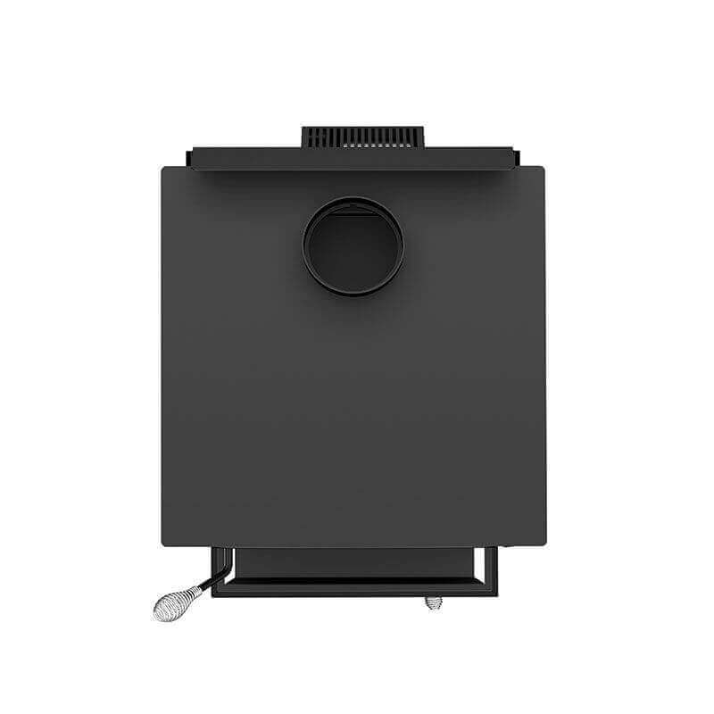 Drolet Legend III Wood Stove With Blower - Cabin Depot, top view, efficient heating for up to 2,300 ft², eco-friendly design.