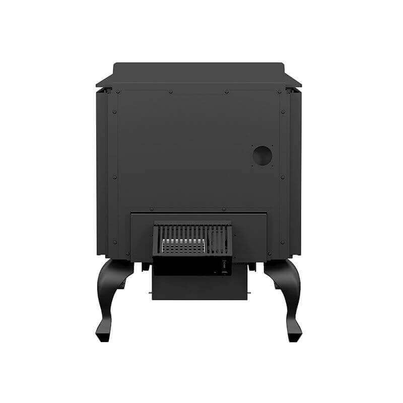 Drolet Legend III Wood Stove with Blower - Back View | Eco-friendly heating solution from Cabin Depot