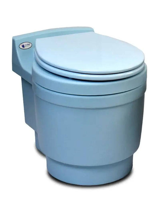 Laveo Dry Flush Portable Toilet, waterless and chemical-free for RV and camping with self-sealing waste bags.