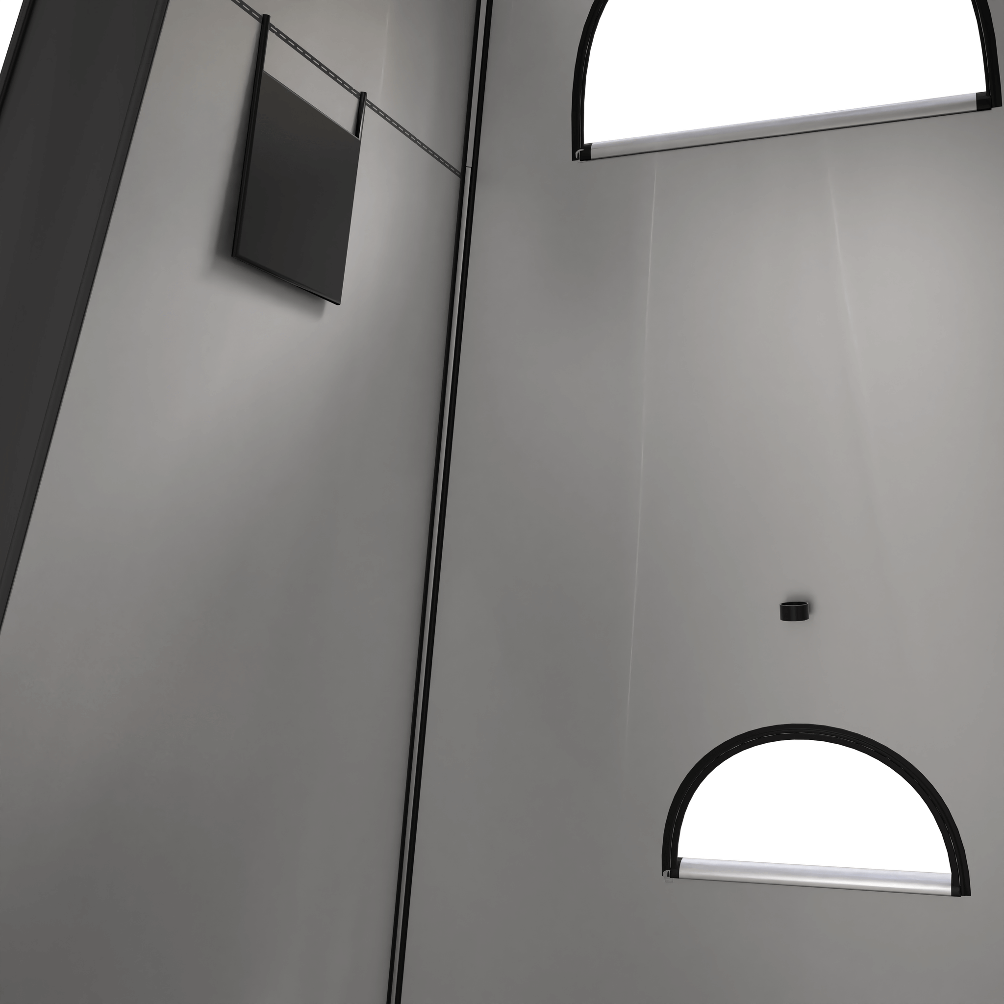 Interior view of Eccotemp Ecco Tent at Cabin Depot showing multifunctional space with window openings for outdoor versatility.