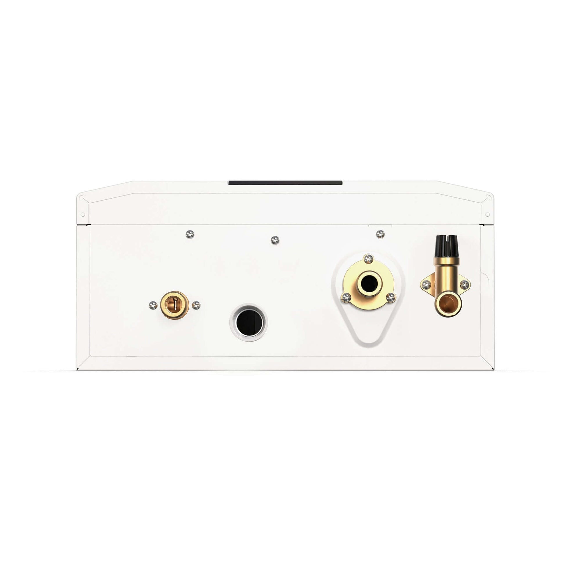 Back view of Eccotemp 4.0 GPM SmartHome Liquid Propane Indoor Tankless Water Heater available at Cabin Depot