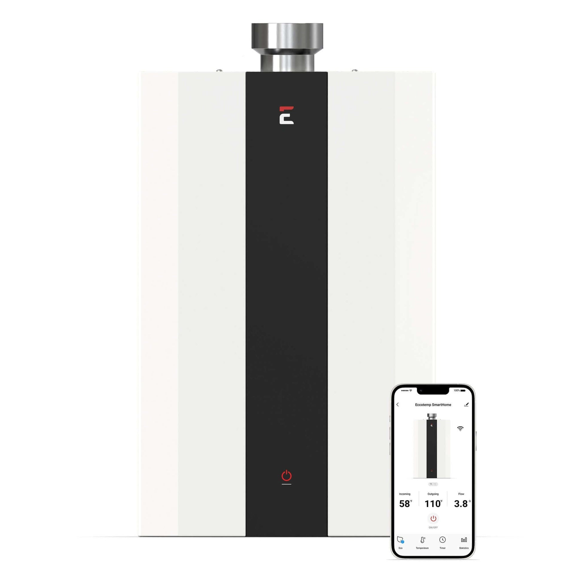 Eccotemp 4.0 GPM SmartHome Indoor Tankless Water Heater with app control, available at Cabin Depot.