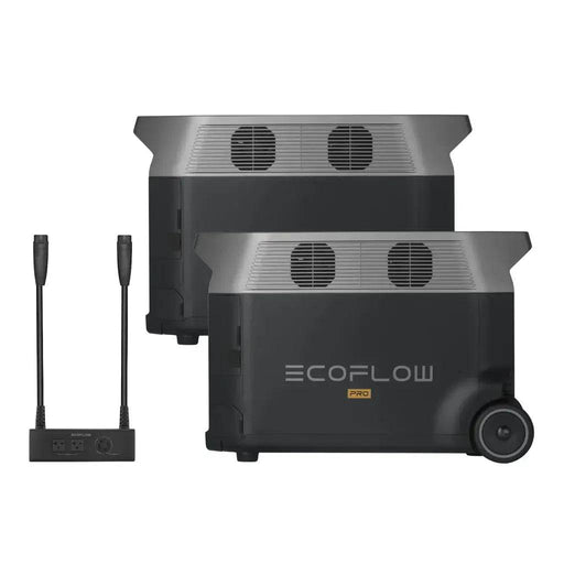 EcoFlow DELTA Pro x 2 with Double Voltage Hub for home backup power solutions.