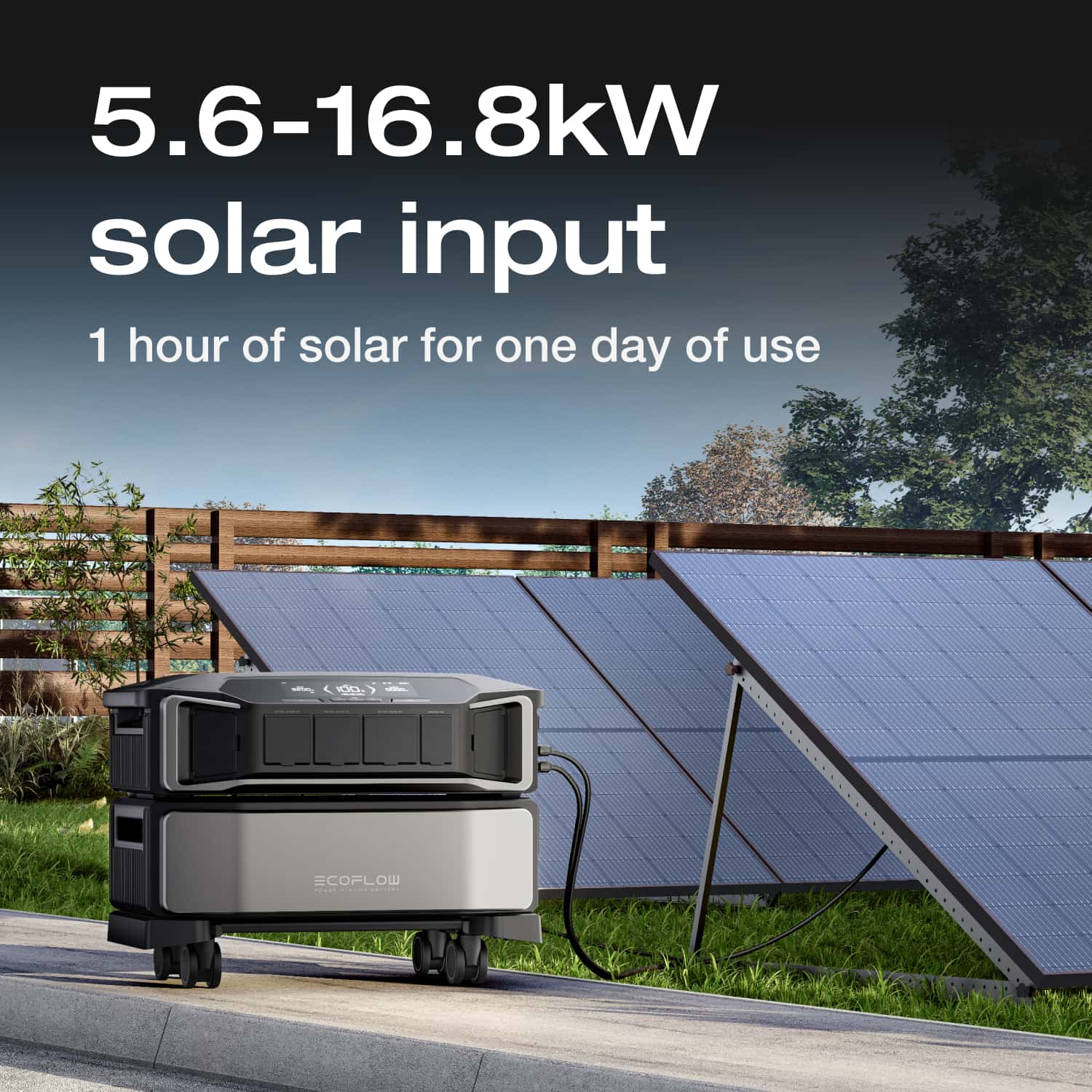 EcoFlow DELTA Pro Ultra with solar panels, 5.6-16.8kW solar input, available at Cabin Depot for home backup.