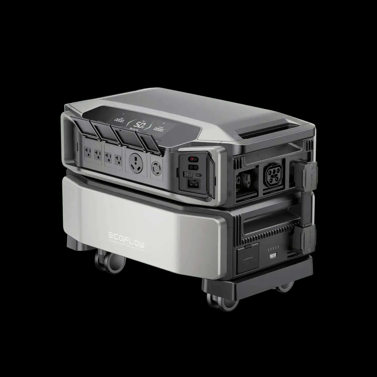 EcoFlow DELTA Pro Ultra + Battery, powerful home backup system, available at Cabin Depot, features 90kWh capacity and solar input.