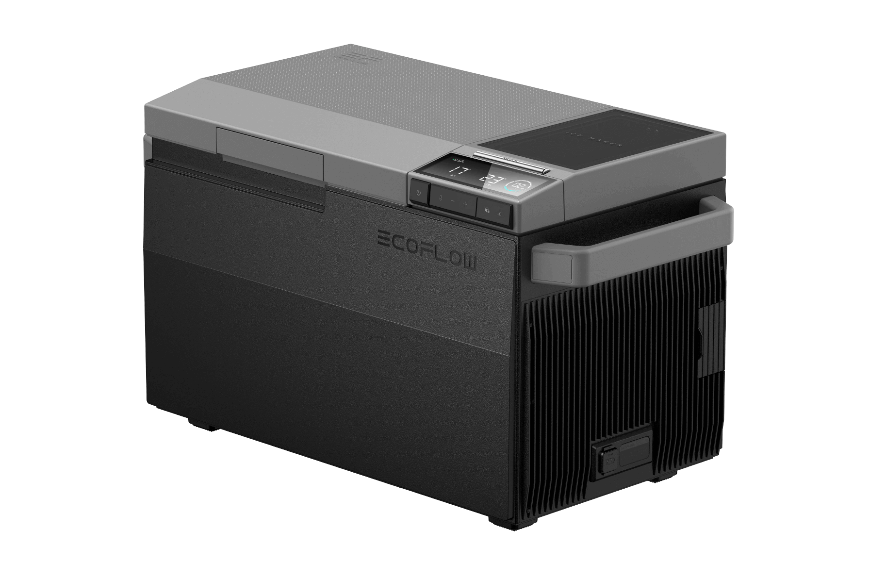 EcoFlow GLACIER 3-in-1 Portable Fridge/Freezer/Ice Maker available at Cabin Depot for efficient cooling and freezing on the go.