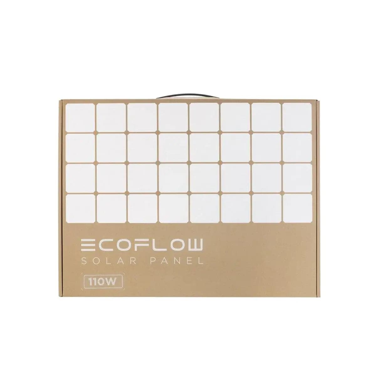 EcoFlow 110W Portable Solar Panel from Cabin Depot, ideal for off-grid charging with monocrystalline silicon cells.