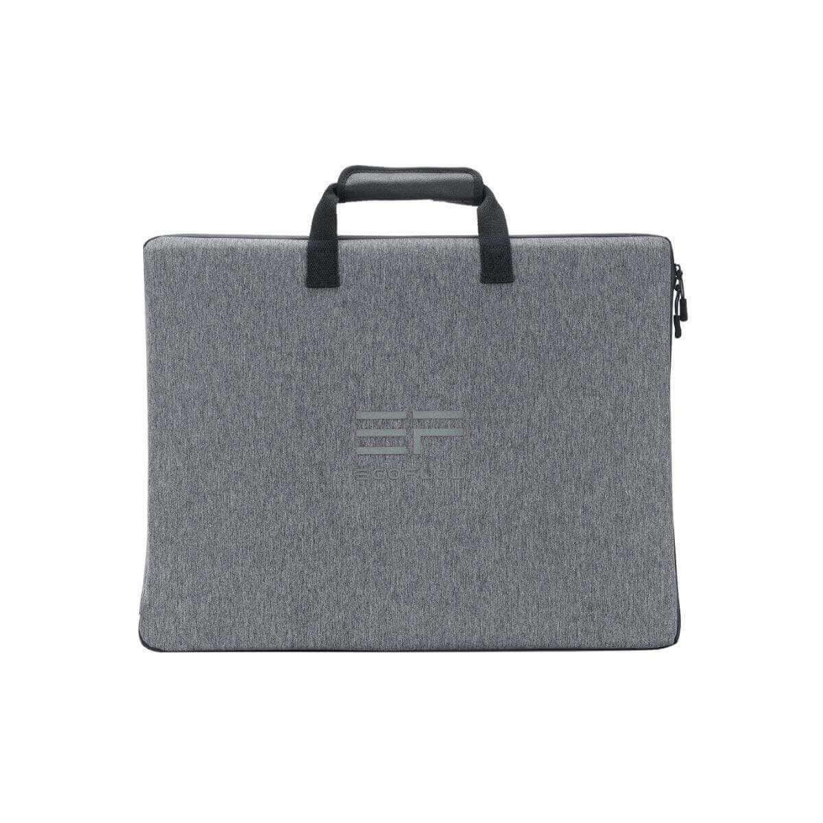 EcoFlow 110W Portable Solar Panel in carrying case from Cabin Depot, perfect for remote charging and compatible with most generators.