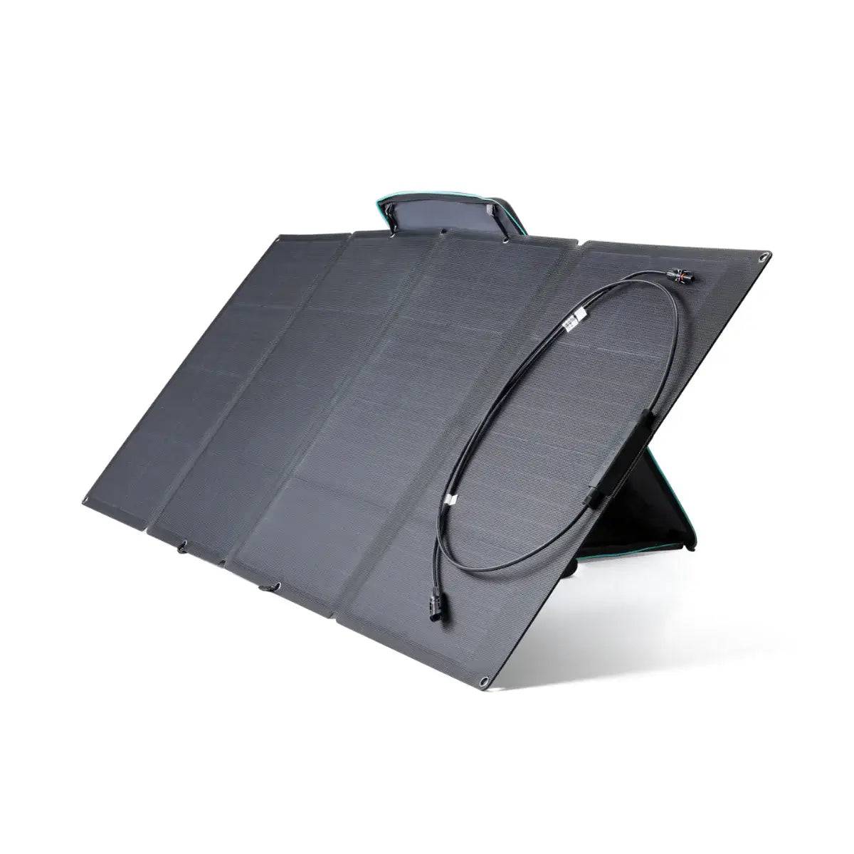 EcoFlow 160W Portable Solar Panel from Cabin Depot, foldable, lightweight, perfect for camping and outdoor solar energy capturing.