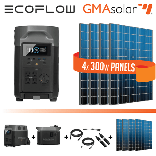 EcoFlow DELTA Pro Portable Power Station Bundle - Solar Energy Kits by EcoFlow